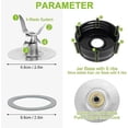 thumbnail image 3 of Oster Blender Replacement Parts Ice Blade and ABS Plastic Base with 2 Rubber O Ring Gaskets - Compatible Osterizer Blender Accessories - Durable Stainless Steel Blades for Smooth Blending, 3 of 6