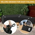 thumbnail image 4 of Patio Furniture Covers Waterproof Heavy-duty 600DPU Outdoor Furniture Covers, V-Shape Large Patio Sofa Cover Set with Handles and Windproof Buckles,105.5" x 85" x 33" x 31", Black, 4 of 8