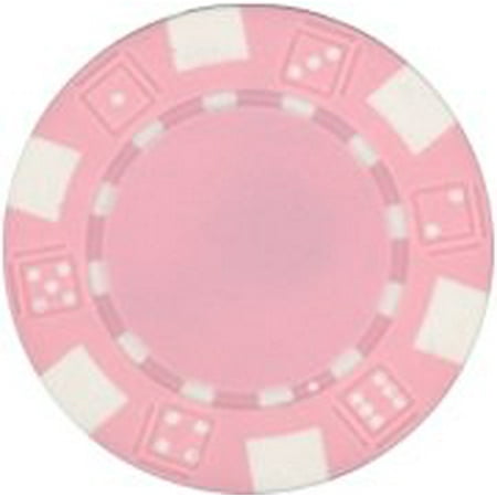 25 ClayWalmartposite Dice Striped 11.5 gram Poker Chips, Pink, Pink Chips By Las Vegas Poker