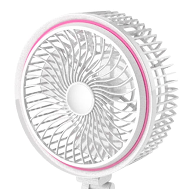 Lámpara de escritorio con ventilador plegable con ventilador de luz de emergencia LED de 1600 mAh (carga USB rosa) Ndcxsfigh Libre de BPA