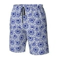 thumbnail image 4 of Logiee Blue And White Flowers Print Mens Swim Trunks Quick Dry Board Shorts,Breathable Hawaii Beach Shorts Swimwear Bathing Suits-XX-Large, 4 of 6