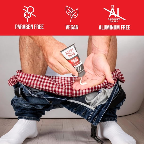 HAPPY NUTS Comfort Cream Deodorant For Men: Anti-Chafing Sweat