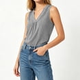thumbnail image 4 of idosla Boho Tops for Women Teen Girl Trendy Print V Neck Sleeveless Tank Tops Casual Basic Tees Lightweight Shirts Summer Clothes (Grey, M), 4 of 6