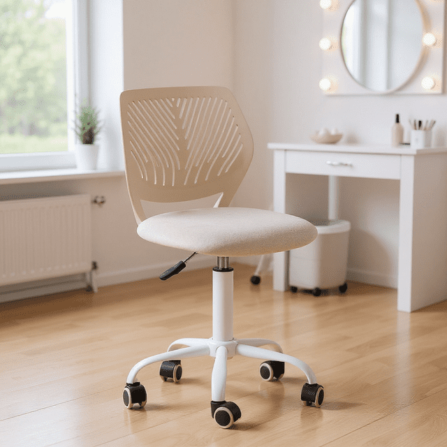 Homy Casa Ergonomic Salon Stool Adjustable Swivel with Height Control and Rolling Base for Beauty Studio Nail Technician and Spa Workspaces