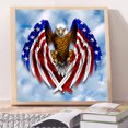 thumbnail image 3 of Kit de pintura de resina de diamante redondo para decoración de habitación de águila de bandera americana DIY Hugtrwg Para estrenar, 3 of 9