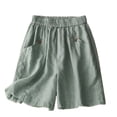 thumbnail image 3 of Sentmoon Shorts pour Femmes Taille Haute Shorts de Golf pour Femmes Extensibles avec Imprimé Amples Grande Taille Shorts de Course pour Femmes avec Poches Ravissants pour le Camping et la Randonnée M-4TG, 3 of 8