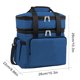 thumbnail image 2 of Bolsa de dos capas Bolso de almuerzo Bolsa de bento de caja de mano resistente al agua (azul retro), 2 of 8