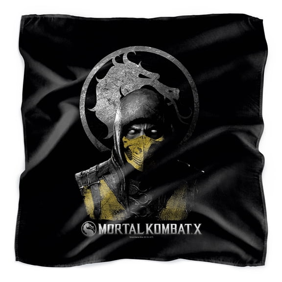 Mortal Kombat X Scorpion Bust Bandana (21 in x 21 in)