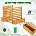 thumbnail image 3 of Costway 1 PCS Air Conditioner Fence with Planter Box, 3-Panel Freestanding Wood Privacy Screen Yellow, 3 of 10