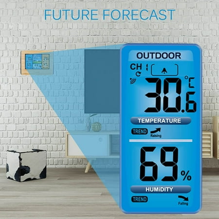 

Toma Digital Color Forecast Weather Station with Alert and Temperature/Humidity/Barometer/Alarm/Moon phase/Weather Clock with Outdoor Sensor