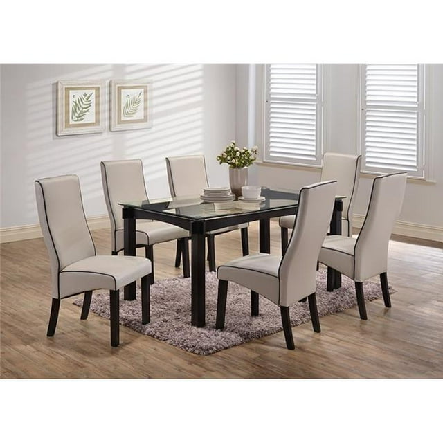 PC57-G Chaises Parson 40 x 23 x 18 Po, Cappuccino & Gris - Ensemble de 2
