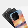 thumbnail image 4 of Sunset Lake Landscape For All iPhone Series Tough Phone Case Watercolor Style Orange Blue, 4 of 7