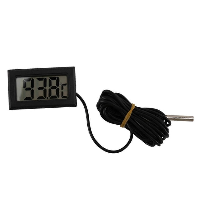Thermometer digital LCD -40 Degrees Celsius + 110 Degrees Celsius Temperature measuring instrument Temperature gauge 2 Meter
