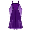 thumbnail image 4 of LINMOUA Women Plus Size Cold Shoulder Butterfly Sleeve Halloween Gothic Dress, 4 of 8