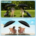thumbnail image 6 of 1 Pack 48.6" Double Canopy Beach Umbrella with Clamp, UPF50+ Beach Chair Umbrella with clip, 360°Adjustable Portable Outdoor Wheelchair, Patio, Golf Carts,Camping, 6 of 11