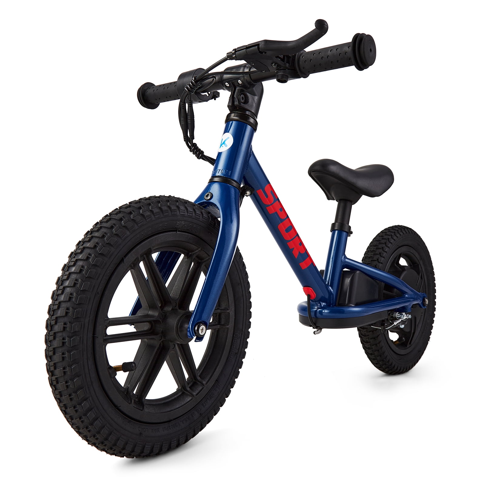 Beginner Electric Balance Bike for Kids Ages 3-5 – 12-Inch Inflatable Tires – 24V 100W Motor – 2 Speed Modes – Adjustable Seat – E-Dirt Bike for Boys and Girls – Blue
