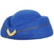 thumbnail image 2 of EeaseMX Sombrero de azafata de aire para mujer Sombrero de asistente de vuelo de lana Gorra de azafata para disfraz Cosplay Interpretación musical - Talla M (azul real), 2 of 7