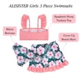 thumbnail image 3 of Aideaone Girls 3 Piece Swimsuit Tankini Bathing Suit with Cover Up Skirt Quick Dry tankini swimsuits for teens Beach Swimwear for 6-12 Years, 3 of 7