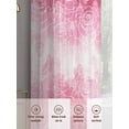thumbnail image 6 of Valentine's Day Sheer Curtains 84 Inch Length 2 Panels Set, Watercolor Roses Floral Ombre Romantic Voile Window Treatment Rod Pocket Curtains Sheers Drapes for Bedroom/Living Room/Kitchen 52"x84"x2, 6 of 7