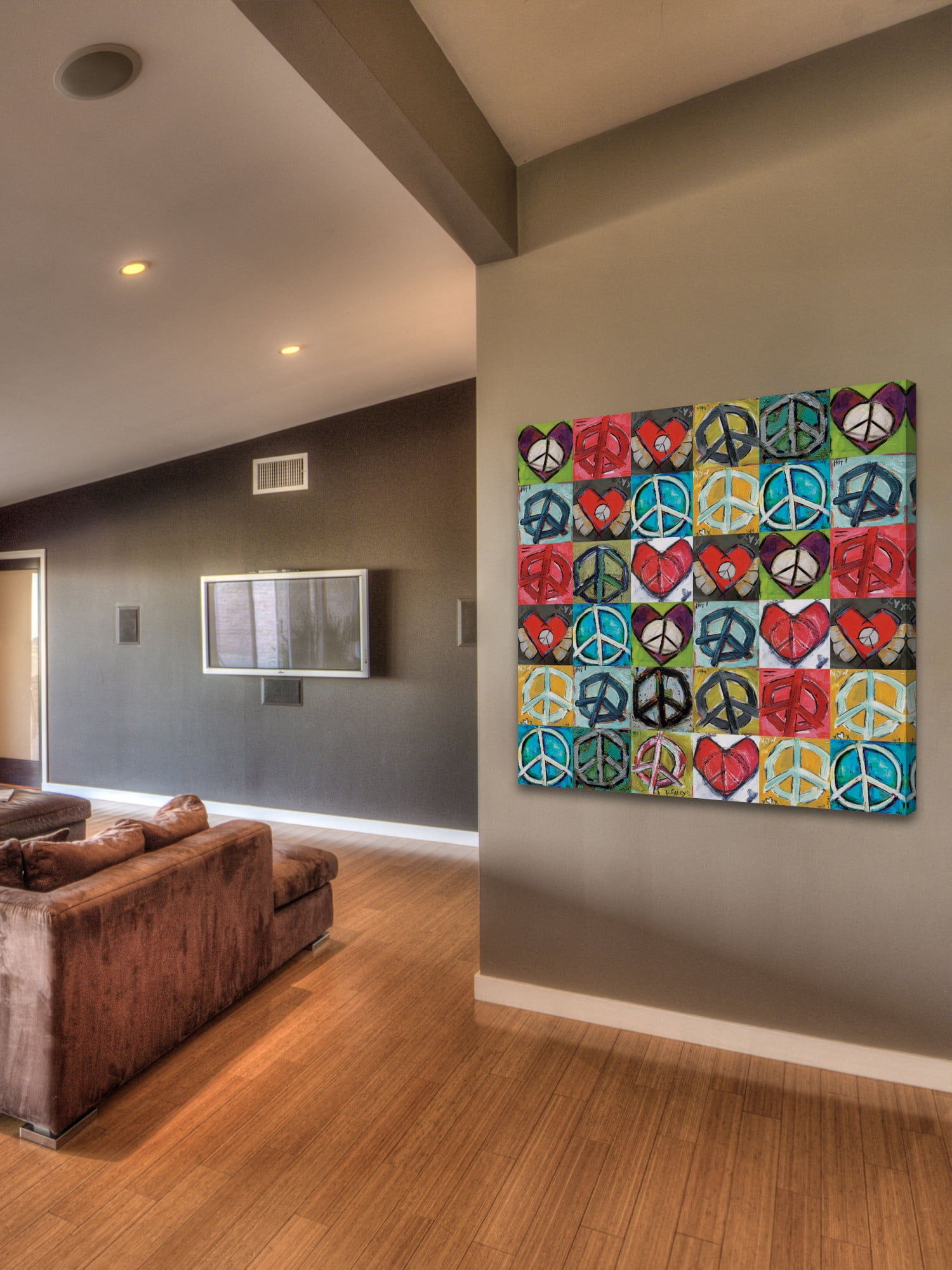 Marmont Hill "Peace Collage" by Tori Campisi Painting Print on Canvas