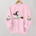 thumbnail image 4 of Meichang Women's Oversized Sweatshirts Halloween Crew Neck Sweatshirt Cute Ghost Graphic Sweatshirts Long Sleeve Fall Pullover Tops, 4 of 5