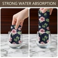 thumbnail image 6 of 6 Pcs Pioneer Flower Floral Print Pattern Kitchen Towels, Funny Microfiber Dish Towel Set, 18" X 26" Tea Towels, 6 of 6