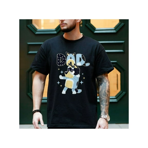 Bluey Dad Black Shirt, Bluey Dad Tee, Cool Dad Bluey Shirt, Rad Dad Bluey, Bluey Family Shirt, Gift For Dad, Fathers Day Shirt, Fathers Day Gift