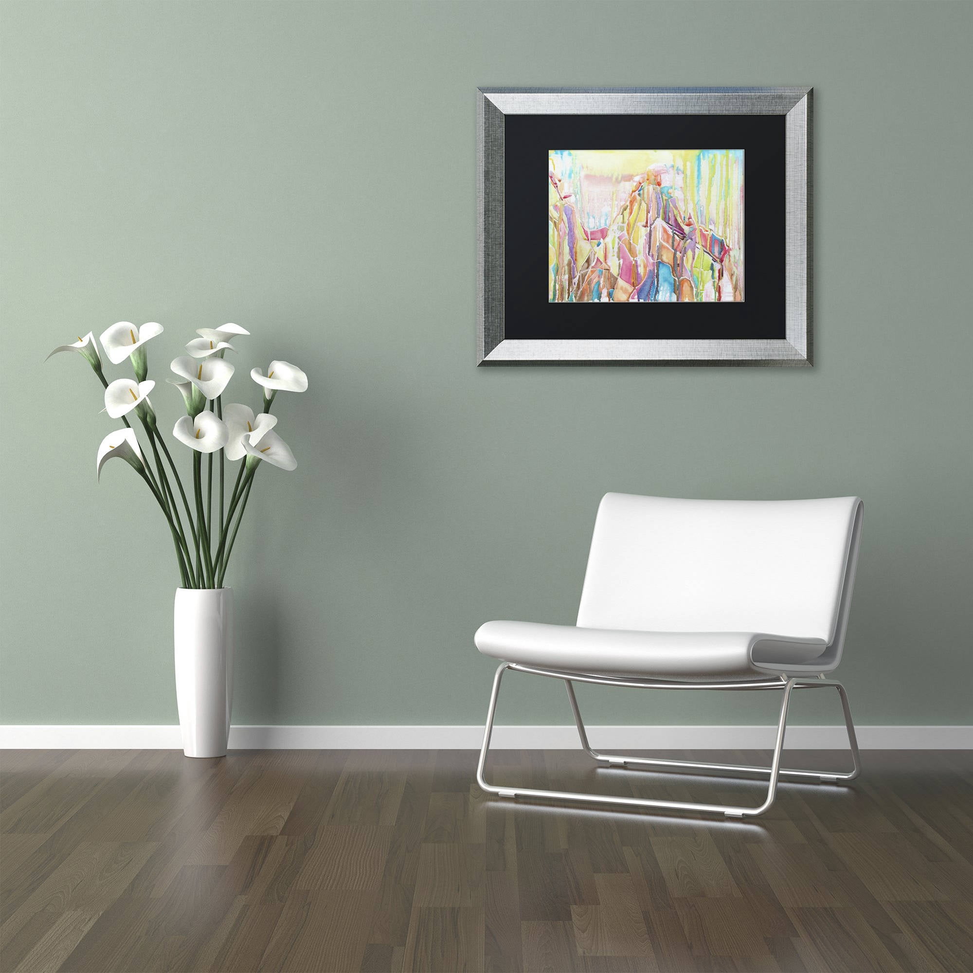 Trademark Fine Art "Sedona" Canvas Art by Lauren Moss Black Matte, Silver Frame
