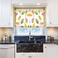 thumbnail image 5 of Yayeee Kitchen Curtains Tier Pair Light Filtering 27"x24" Rod Pocket Short Cafe Window Panel, Pink Colorful Leaves, 5 of 7