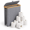 Grey-Large, variant on Grey Medium Free Standing Toilet Paper Storage Container Holds Up To 9 Mega Rolls