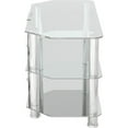 thumbnail image 3 of AVF Transitional Steel and Glass TV Stand for 10" to 42" TVs in Clear/Chrome, 3 of 6
