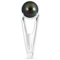 thumbnail image 3 of Angara Solitaire Tahitian Cultured Pearl Double Shank Ring in 14K White Gold for Women | June Birthstone Jewelry for Her, 3 of 8