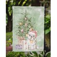 thumbnail image 3 of Christmas French Bulldog White Flag Garden Size, 3 of 5