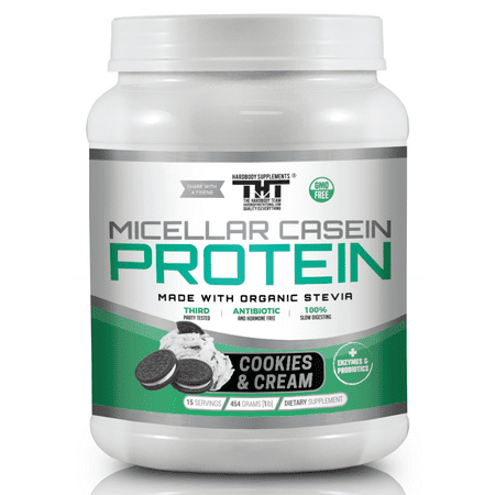 Amazing Micellar Casein Protein Powder for men and women made with Probiotic’s, Digestive Enzymes & Organic Stevia. Slow Digesting Protein Shake for Healthy Gut