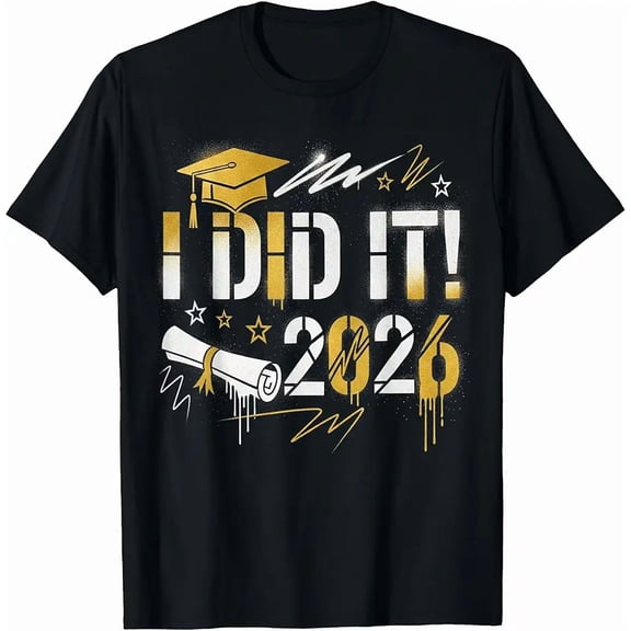 Unisex I Did It 2026 Graduation Graphic T-Shirt