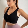 thumbnail image 3 of 3 Pack Women's Sports Bra Zip Front Non Wired Comfy Post Surgery Bra with Removable Pads, 3 of 5