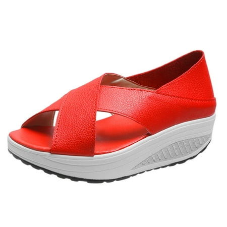 

Fashion Women Summer Sandals Peep Toe Thick Bottom Comfortable Sports Shoes