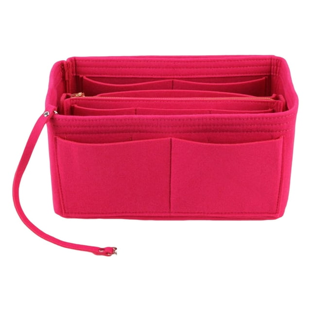 Minnieouse Monedero, neceser de viaje para maquillaje, organizador de cosméticos, brocha para llaves, estuche con cremallera, neceser, bolso de Bolsas de maquillaje Rosa roja
