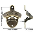 thumbnail image 5 of HAIICEN Vintage Bronze Bottle Opener Wall Mount Cheers Beer Top Opener Table Mount for Kitchen Bar, 5 of 5