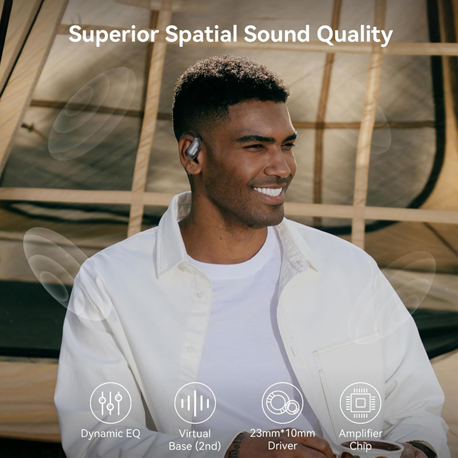 MINISO X28 AI 135 Language Real Time Translation Earbuds Air Conduction Sport Wireless Earphones