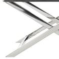 thumbnail image 6 of Safavieh Celine Modern Glam Chrome Upholstered Cross Leg Chair, 6 of 7