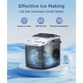 thumbnail image 2 of Ice Maker Countertop, Portable Ice Machine with Self-Cleaning, 26.5lbs/24Hrs, 9 Bullet Ice Cubes in 6 Mins, Ice Basket and Scoop, Ideal for Home, Kitchen, Bar, Camping, 2 of 7