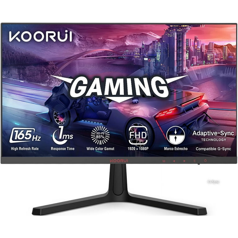 KOORUI 27 Inch Gaming Monitor 1440p, 144 Hz, VA, 1ms, DCI-P3  90% Color Gamut, Adaptive gsync, HDMI, DisplayPort, Black : Electronics