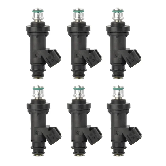 Fuel Injector 6-Pack for 2000-2003 Acura TL CL MDX 2002-2004 Honda Odyssey Pilot, 3.2L 3.5L V6 - FJ490, 06164P8EA00