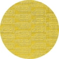 thumbnail image 1 of Ahgly Company Machine Washable Indoor Round Solid Yellow Modern Area Rugs, 4' Round, 1 of 4