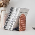 thumbnail image 6 of Lsque 70s Retro Style Printed Wood Bookends,Non-Skid Bookend for Shelves,Heavy Duty Support Bookends,Non-Slip Foam Pads for Office, Home, and Library,1 Pair, 6 of 8