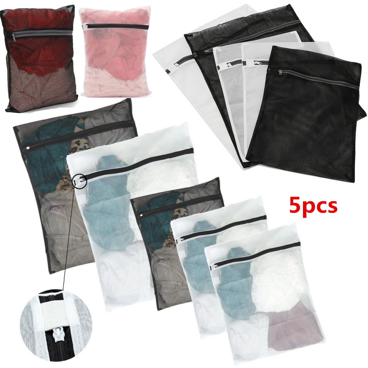 Zipper Laundry Bag Mesh Clothing Underwear Washing Bag Mesh Net Bra Aid Lingerie