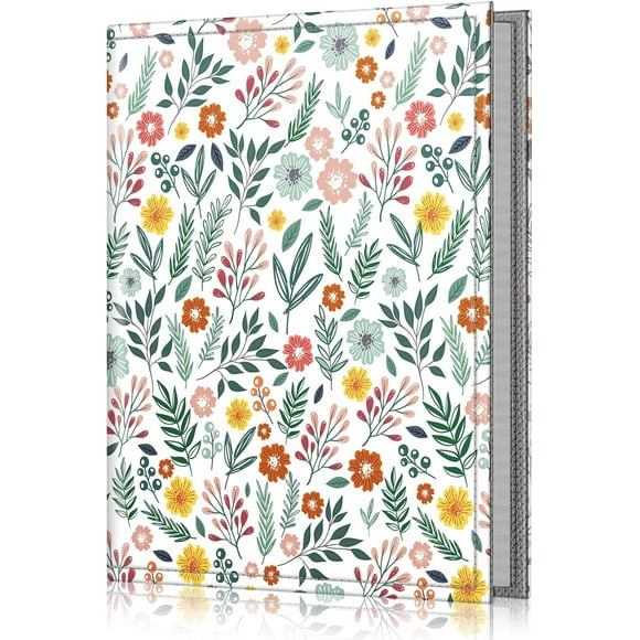 shiyou-Fintie Photo Album 4x6 Photos - 52 Photos Small Mini Capacity Premium Vegan Leather Cover Photo Album, Portable Wallet Photo Album for Family Wedding Boys Girls, Spring Bloom