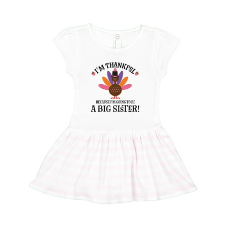 

Inktastic Big Sister Thanksgiving Announcement Gift Toddler Girl Dress