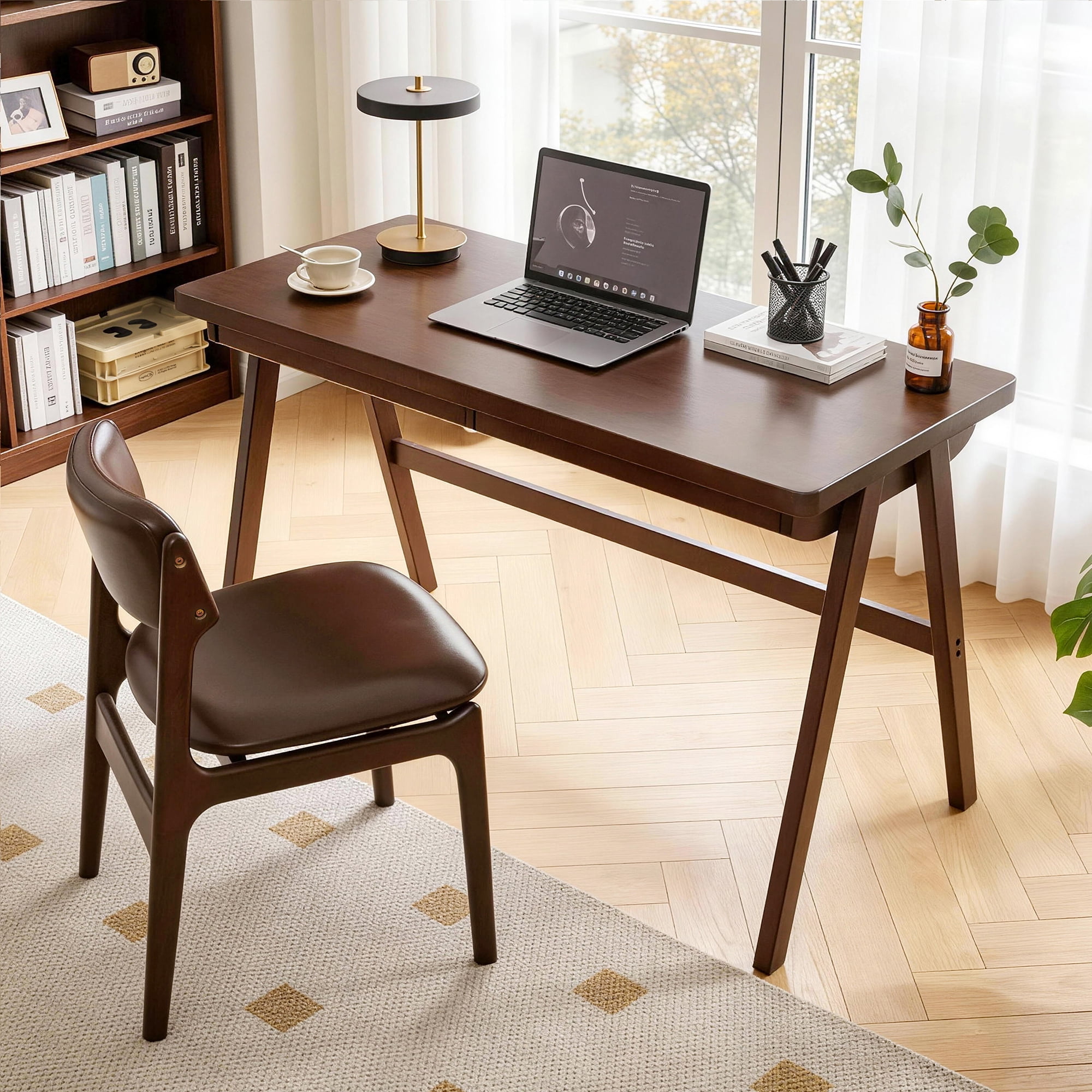 Extra Thickened Kids Study Desk with Reinforced Anti-Shake Metal Frame, Waterproof Scratch Resistant Large Desktop Writing Table for Study Office Drawing Workstation
